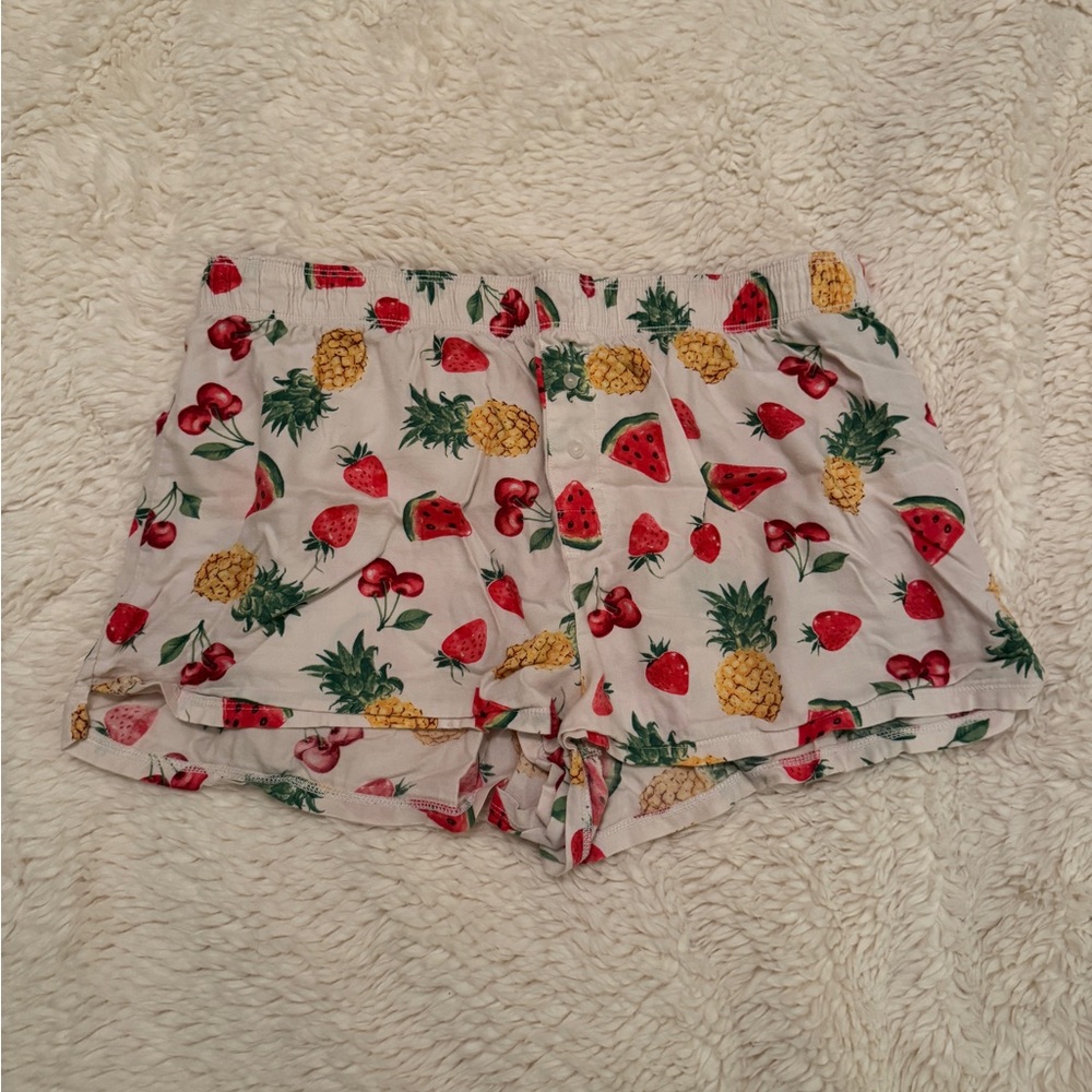 PINK Victoria's Secret Fruit Print High Waist Shorts